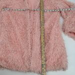 POL Coat Shag Flamingo 60s Mod Party Women’s L Pink Statement Jacket Girly Photo 9