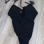 Sexy Black lace front & back one piece swim suit Photo 0