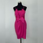 Chic Asymmetrical Pink Dress with Bow Size 6 Photo 3