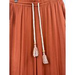Joie  Pants Womens Pull On Drawstring Wide Leg‎ Orange Boho Beach Size Medium Photo 3