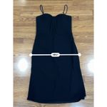Brandon Maxwell cocktail party Black Silk Halter Bustier Sheath Dress 6 / small Photo 5