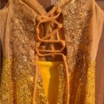Elegant Gold Sequin Dress Size 6 Photo 4