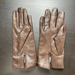 New Genuine Italian Leather & Cashmere Lined Brown Gloves Size 7 NWT Photo 1