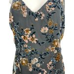 Lulus Teal 90s Inspired Velvet Burnout Sleeveless Asymmetrical Hem Dress M Photo 4