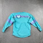 Disney Parks Walt Disney World Spirit Jersey XS Turquoise Purple Long Sleeve Blue Photo 2