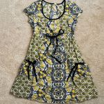 Willow & Clay NWT  Black Yellow White Pattern Short Sleeve Dress in Women's XS Photo 0