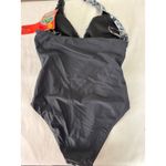 Jordan Emme  Halter One Piece Swimsuit Tummy Control Padded‎ Black S Photo 2