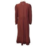 Universal Threads NWOT Rust Burgundy Embroidered Prairie Cottagecore Dress High Neck Medium New Photo 4