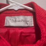 Evan Picone  Red Wool Button Front Blazer Jacket Size Small Photo 3