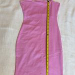 ZARA NWT Fitted Stretch Mini Dress in Bubblegum Pink Size Medium Photo 3