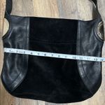 b. makowsky Black Suede and Leather Hobo Bag Photo 9
