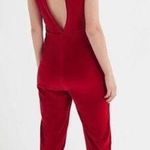 Urban Outfitters Red Velvet Jumpsuit Photo 1
