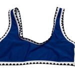 SheIn Blue Trimmed Bandeau Bikini Swim Top Women's Size Small Photo 0