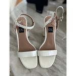 Zac Posen  Chunky Heel Logo White Sandal Photo 1
