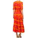 Abel the label  Floral Prairie Boho Maxi Dress Orange Pink Size Small Photo 1