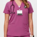 FIGS Bright Fuchsia Casma - Three-Pocket Scrub Top.
XS - Photo 0