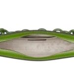 Kate Spade Madison Saffiano Pochette Bag + Card Holder Resin Chain Turtle Green Photo 6