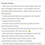 Old Navy  Extra High Waisted Straight Button Fly Cut Off Jean Shorts Photo 5