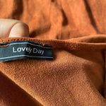 Lovely Day sz S orange off shoulder faux suede tube dress Photo 3