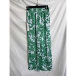 AQUA  Green Palm Print Wide‎ Leg Lounge Pants Drawstring Waist XXS Photo 6