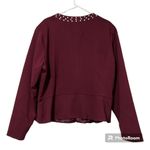 Ashley Stewart  size 24 studded peplum full zip purple plum jacket long sleeve Photo 3