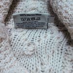 SAOL IRELAND Cream Cable Knit Wool Duster Cardigan Sweater Coat XXL White Photo 4