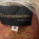 Vintage Silk Green Asian Floral Open Jacket Size Small Photo 2