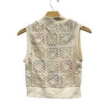 ZARA Sleeveless Crochet Cropped Sweater in Ivory size Small NWT Photo 3