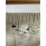 Orvis  White Linen Pants Women Large Elastic Drawstring Waist Pocket Coastal Boho Photo 5