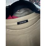 Talentless  Dolman Sleeve Crop Crewneck Sweatshirt Beige Size Small Photo 2