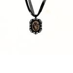 Handmade Anatomical Heart Gothic Necklace ā Red & Sepia Cameo Photo 2