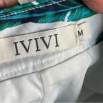 IVIVI | Tropical Foliage Print Cropped Ruffle Hem Pants Sz M Size M Photo 7