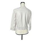 ZARA Cream Blazer with Tailored Fit and Ruffled Sleeves Size L Photo 2