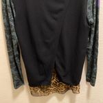 Desigual Artsy Mixed Media Animal Print Long Sleeve Layered Blouse Size M Photo 10