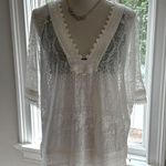 White House | Black Market  Sheer Lace Top, So Pretty, Size Small, EUC Photo 0