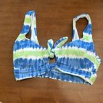 Aerie  Scoop Tie Dye Blue Green Bikini Top Size XS Photo 1