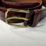 Dooney & Bourke Vintage Burgundy Wellington Calf Leather Brass Belt size 30 Photo 3
