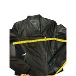 Andrew Marc Women's S  New York Womens Black Leather Off Center Zip Jacket Coat p Photo 13