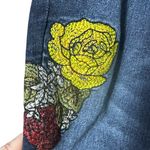 ZARA  Basic Skinny Distressed Embroidered Jean Size 6 Photo 7