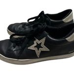 Skechers  Black Fashion Sneakers Size 8 Silver Star Glitter Golden Goose Shoes Photo 0