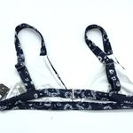 Tavik Addison Floral Triangle Bikini Top Navy Blue White M Size M Photo 3