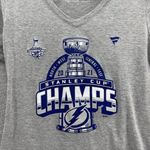 Fanatics Tampa Bay Lightning Women's Shirt Stanley Cup 2021 Sleeve Size Small Gray NHL Photo 8