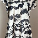 Sea New York Charcoal Cream Eyelet Dress Medium Gray Photo 0