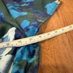 Nicole Miller Nicole Mille floral satin look smocked waist ruffle sleeve maxi dress small Photo 9