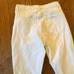 Rollas Layla high rise straight white distressed knee jeans size 27 Photo 12