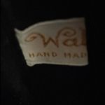 VINTAGE 1960’s Walborg Clutch Purse with Brass Crossbody Strap Black Photo 7