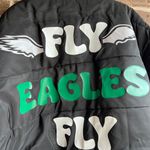 Pretty Little Thing NFL Philadelphia Eagles Football Superbowl Cropped Black Puffer Jacket Photo 7