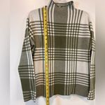 Max Studio  Green & White plaid mock neck long sleeve pullover sweater Women’s XL Photo 1