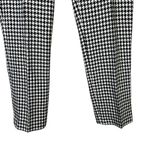 Nine West Houndstooth Straight Leg Pants Womens 8 Black White Classic Workwear Photo 2