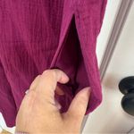 Pact Coastal Double Gauze Tie Waist Midi Dress size Large in Sangria Cotton Photo 7